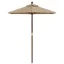 Sombrilla de jardín con poste de madera gris taupe 196x231 cm de , Sombrillas - Ref: Foro24-363162, Precio: 55,31 €, Descuent...