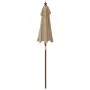 Sombrilla de jardín con poste de madera gris taupe 196x231 cm de , Sombrillas - Ref: Foro24-363162, Precio: 55,31 €, Descuent...