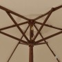 Garden umbrella with taupe gray wooden pole 196x231 cm by , Umbrellas - Ref: Foro24-363162, Price: 59,12 €, Discount: %