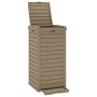 Light brown polypropylene exterior trash can 41x41x86 cm by , Garbage cans and trash cans - Ref: Foro24-364172, Price: 141,40...