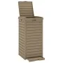 Light brown polypropylene exterior trash can 41x41x86 cm by , Garbage cans and trash cans - Ref: Foro24-364172, Price: 165,03...