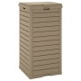 Light brown polypropylene exterior trash can 41x41x86 cm by , Garbage cans and trash cans - Ref: Foro24-364172, Price: 141,40...