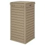 Light brown polypropylene exterior trash can 41x41x86 cm by , Garbage cans and trash cans - Ref: Foro24-364172, Price: 165,03...