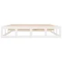 White solid wood double bed frame 135x190 cm by , Beds and slatted bases - Ref: Foro24-820837, Price: 105,94 €, Discount: %