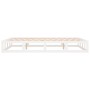Estructura de cama doble de madera maciza blanco 135x190 cm de , Camas y somieres - Ref: Foro24-820837, Precio: 133,29 €, Des...