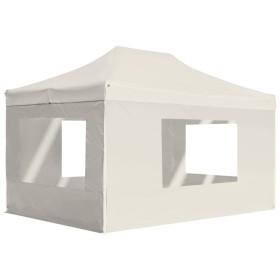 Professionelles Faltzelt mit cremefarbenen Aluminiumwänden 4,5 x 3 m von , Zelte und Pavillons - Ref: Foro24-45496, Preis: 30...