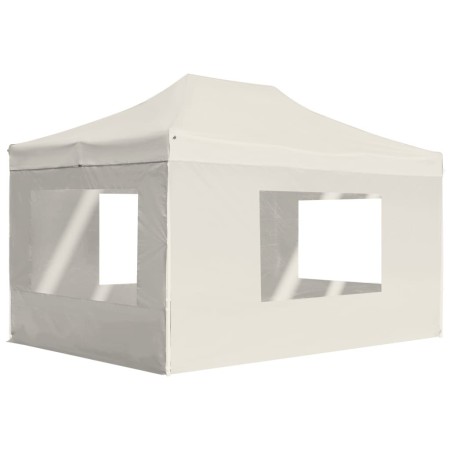 Carpa plegable profesional con paredes aluminio crema 4,5x3 m de , Carpas y cenadores - Ref: Foro24-45496, Precio: 294,45 €, ...