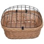 Cesta delantera de bicicleta con tapa sauce natural 50x45x35 cm de vidaXL, Cestas para bicicletas - Ref: Foro24-170902, Preci...