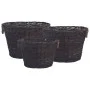 Set of stackable firewood baskets 3 pcs dark brown willow by vidaXL, Firewood bags and holders - Ref: Foro24-286986, Price: 1...