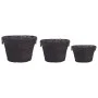 Set of stackable firewood baskets 3 pcs dark brown willow by vidaXL, Firewood bags and holders - Ref: Foro24-286986, Price: 1...
