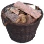 Set of stackable firewood baskets 3 pcs dark brown willow by vidaXL, Firewood bags and holders - Ref: Foro24-286986, Price: 1...