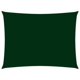Toldo de vela rectangular tela Oxford verde oscuro 6x7 m