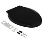 Black Quick Release Soft Close Toilet Lid by , Toilet and bidet seats - Ref: Foro24-145020, Price: 25,85 €, Discount: %