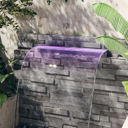Wasserfallbrunnen mit Acryl-RGB-LED 90 cm von , Brunnen und Wasserfälle - Ref: Foro24-151404, Preis: 153,20 €, Rabatt: %