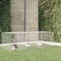 Rabbit cage 3 panels galvanized iron 163x79x54 cm by , Cages and habitats for small animals - Ref: Foro24-171569, Price: 54,7...