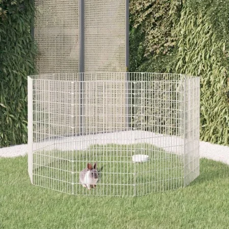 Rabbit cage 10 galvanized iron panels 54x100 cm by , Cages and habitats for small animals - Ref: Foro24-171583, Price: 64,13 ...