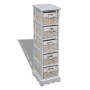 Shelf with 5 white wooden woven baskets by , Lockers and storage cabinets - Ref: Foro24-240798, Price: 144,34 €, Discount: %