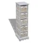 Shelf with 5 white wooden woven baskets by , Lockers and storage cabinets - Ref: Foro24-240798, Price: 142,02 €, Discount: %