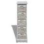 Shelf with 5 white wooden woven baskets by , Lockers and storage cabinets - Ref: Foro24-240798, Price: 142,02 €, Discount: %