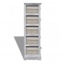 Shelf with 5 white wooden woven baskets by , Lockers and storage cabinets - Ref: Foro24-240798, Price: 144,34 €, Discount: %