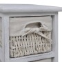 Shelf with 5 white wooden woven baskets by , Lockers and storage cabinets - Ref: Foro24-240798, Price: 144,34 €, Discount: %