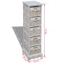 Shelf with 5 white wooden woven baskets by , Lockers and storage cabinets - Ref: Foro24-240798, Price: 144,34 €, Discount: %