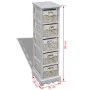 Shelf with 5 white wooden woven baskets by , Lockers and storage cabinets - Ref: Foro24-240798, Price: 142,02 €, Discount: %