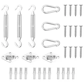 Segelmarkisen-Zubehörset 9-teilig aus Edelstahl von , Zubehör für Markisen - Ref: Foro24-310246, Preis: 23,84 €, Rabatt: %