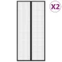 Mosquito nets for doors magnetic block 2 pcs black 220x110 cm by , Mosquito nets for windows - Ref: Foro24-314688, Price: 17,...