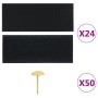 Mosquito nets for doors magnetic block 2 pcs black 220x110 cm by , Mosquito nets for windows - Ref: Foro24-314688, Price: 19,...