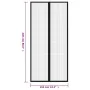 Mosquito nets for doors magnetic block 2 pcs black 220x110 cm by , Mosquito nets for windows - Ref: Foro24-314688, Price: 17,...