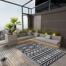 Alfombra de exterior PP negra 120x180 cm de , Protectores para exterior - Ref: Foro24-316977, Precio: 27,26 €, Descuento: %