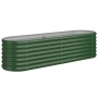 Green powder coated steel planter 152x40x36cm by , Pots and planters - Ref: Foro24-318868, Price: 48,67 €, Discount: %