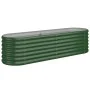 Green powder coated steel planter 152x40x36cm by , Pots and planters - Ref: Foro24-318868, Price: 43,38 €, Discount: %