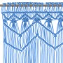 Blue cotton macrame curtain 140x240 cm by , Curtains and curtains - Ref: Foro24-323988, Price: 42,56 €, Discount: %