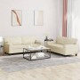 2-teilige Sofagarnitur aus cremefarbenem Kunstleder von , Sofas - Ref: Foro24-3201915, Preis: 459,30 €, Rabatt: %