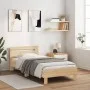 Cama con cabecero madera de ingeniería roble Sonoma 100x200 cm de , Camas y somieres - Ref: Foro24-838528, Precio: 82,91 €, D...
