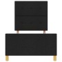 Estructura de cama con cabecera Negro 80 x 200 cm tela