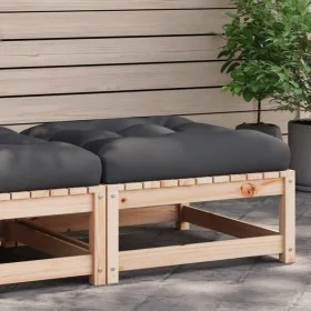 Garden stool with solid pine wood cushion by , Modular outdoor sofas - Ref: Foro24-838093, Price: 61,92 €, Discount: %