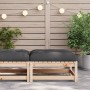 Gartenhocker mit Kissen aus massivem Kiefernholz von , Modulare Sofas für den Außenbereich - Ref: Foro24-838093, Preis: 62,46...