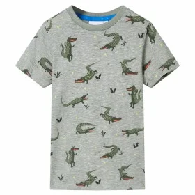 Camiseta infantil caqui claro melange 140 de , Camisetas para niños - Ref: Foro24-12103, Precio: 8,64 €, Descuento: %