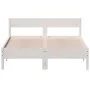 Bed frame with white pine wood headboard 120x200 cm by , Beds and slatted bases - Ref: Foro24-842755, Price: 130,29 €, Discou...
