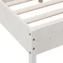 Bed frame with white pine wood headboard 160x200 cm by , Beds and slatted bases - Ref: Foro24-842743, Price: 128,87 €, Discou...