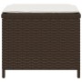 Gartenhocker mit Kissen 4 Stück braunes synthetisches Rattan von , Hocker für den Außenbereich - Ref: Foro24-365044, Preis: 9...