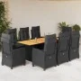 9-piece garden dining set and black synthetic rattan cushions by , Garden sets - Ref: Foro24-3212708, Price: 1,00 €, Discount: %