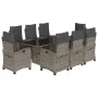 Garten-Essgruppe 9-teilig und graue synthetische Rattankissen von , Gartensets - Ref: Foro24-3212690, Preis: 1,00 €, Rabatt: %