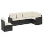 6-piece garden sofa set and black synthetic rattan cushions by , Modular outdoor sofas - Ref: Foro24-3251363, Price: 372,21 €...