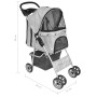 Faltbarer Kinderwagen Hund/Katze grau von vidaXL, Kinderwagen für Haustiere - Ref: Foro24-170910, Preis: 90,42 €, Rabatt: %