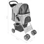 Folding stroller for pets dog/cat gray by vidaXL, pet strollers - Ref: Foro24-170910, Price: 89,01 €, Discount: %