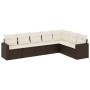 7-piece garden sofa set with brown PE rattan cushions by , Garden sets - Ref: Foro24-3219043, Price: 445,28 €, Discount: %